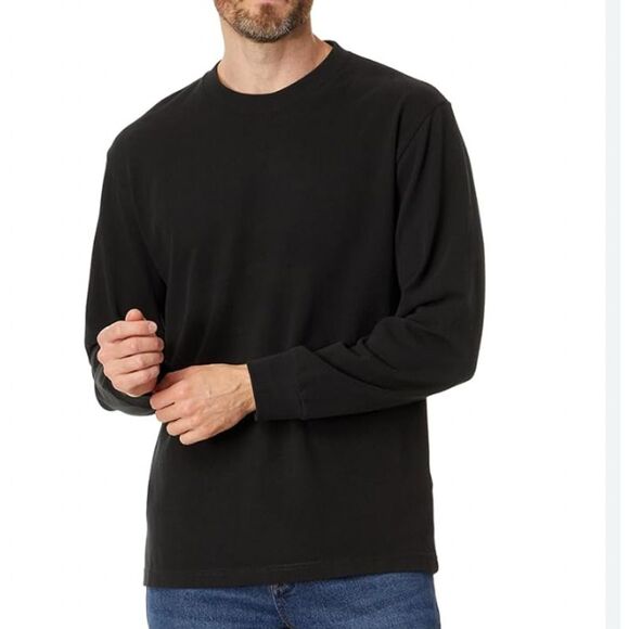 Madewell Other - MADEWELL Brushed Long-Sleeve Boxy Tee Black L 100% Cotton Crew Neck NWT B63